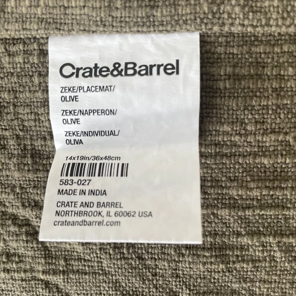 Crate & Barrel-Placemats-Olive-6 available